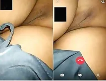 College girl gets naughty on video call with her lover